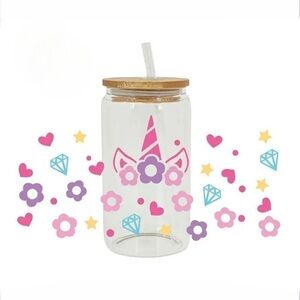 Unicorn Stars Frosted Tumbler